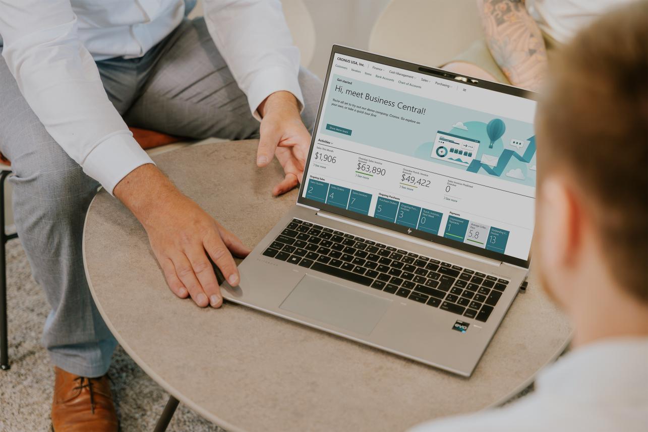 Mockup Microsoft Dynamics 365 business central